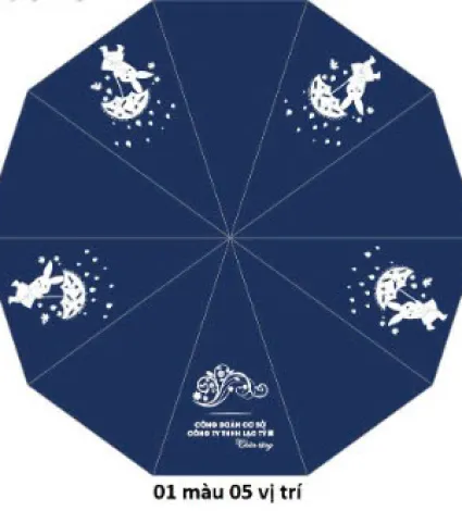 Dù Gấp 3 1 Chiều R55  10 nhánh